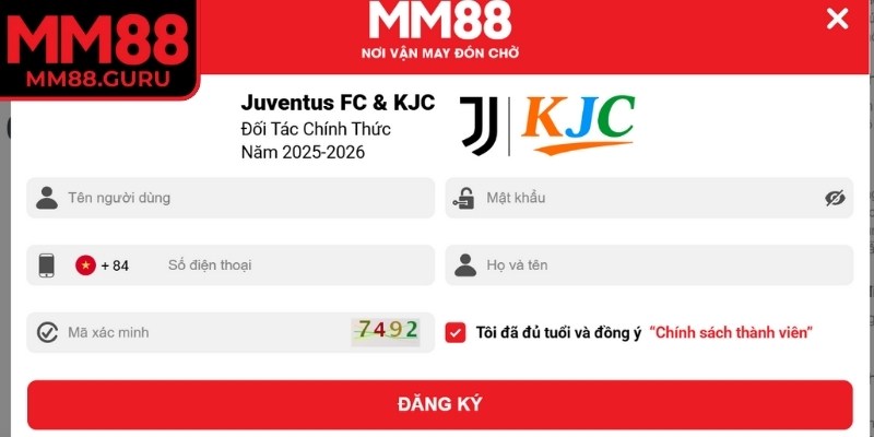 Tại giao diện chính, nút “Đăng ký” được bố trí rõ ràng để người dùng dễ dàng bắt đầu